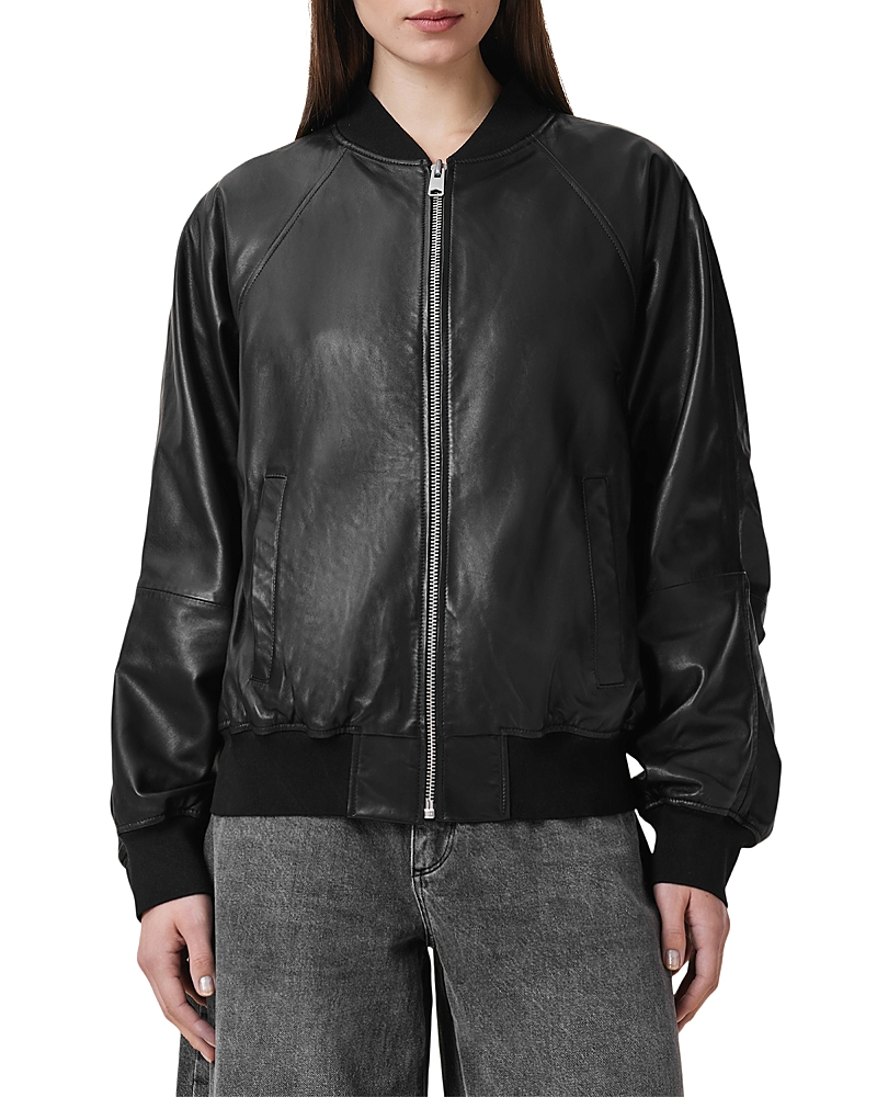 Allsaints Dana Leather Bomber Jacket