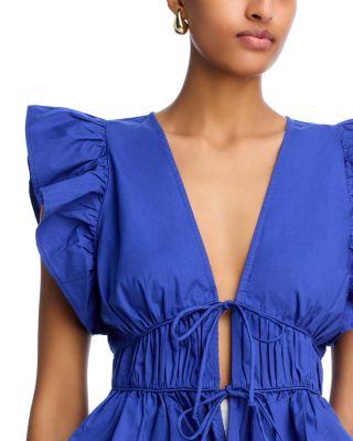 Ruffle Poplin Top - Exclusive