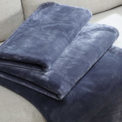 Modern Reversible Solid Bed Blanket, King