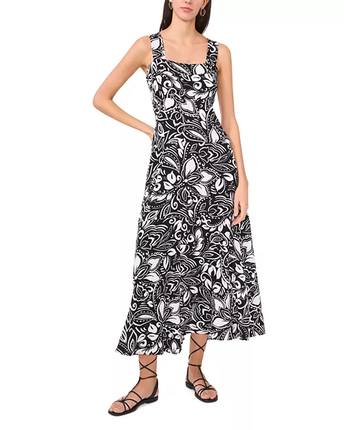 paneled tank maxi dress