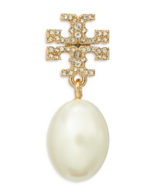 Moondance Pearl and Pav&eacute; Drop Earrings