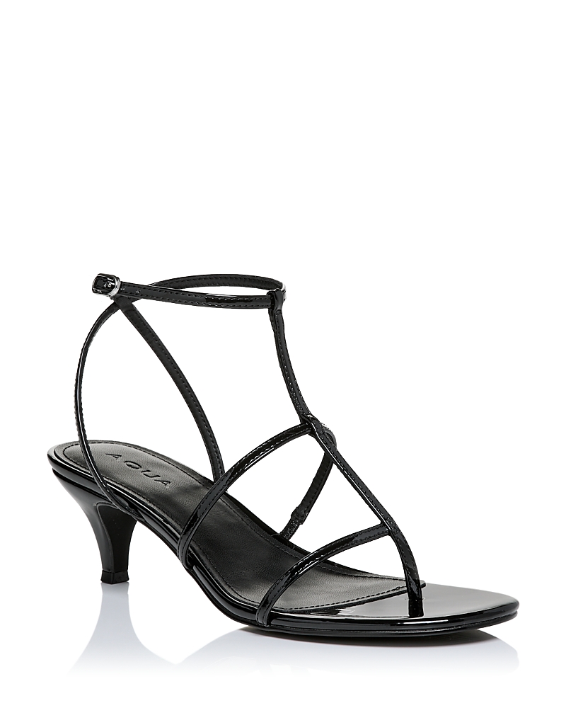 Shop Aqua Women's Tomas Strappy Sandals - Exclusive In Black Patent