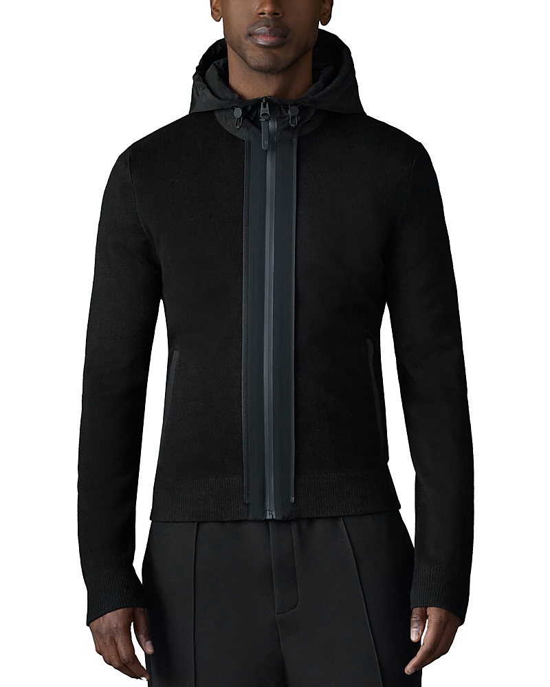 Mackage Barrett 2-in-1 Quilted Hybrid Recycled Down Jacket In Black