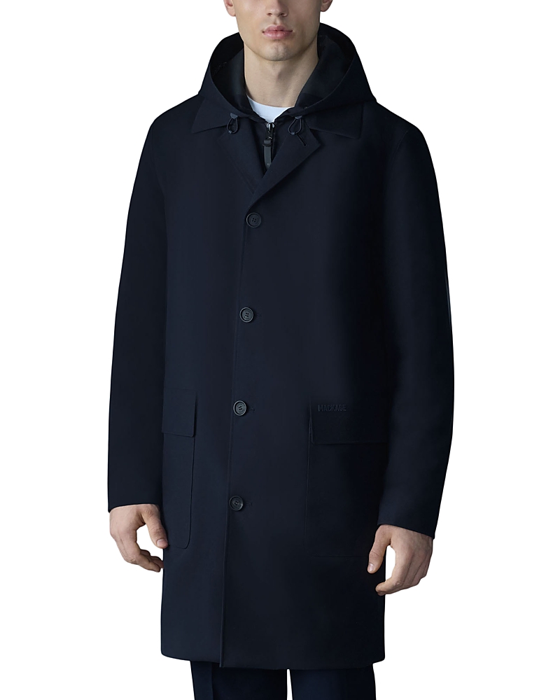 Mackage Mathias 3-in-1 Balmacaan Coat With Removable Down Liner In Navy
