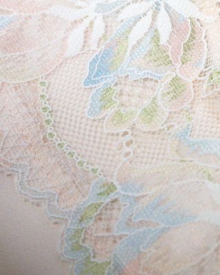 Stretch Matte Satin Two Tone Lace Wrap Robe