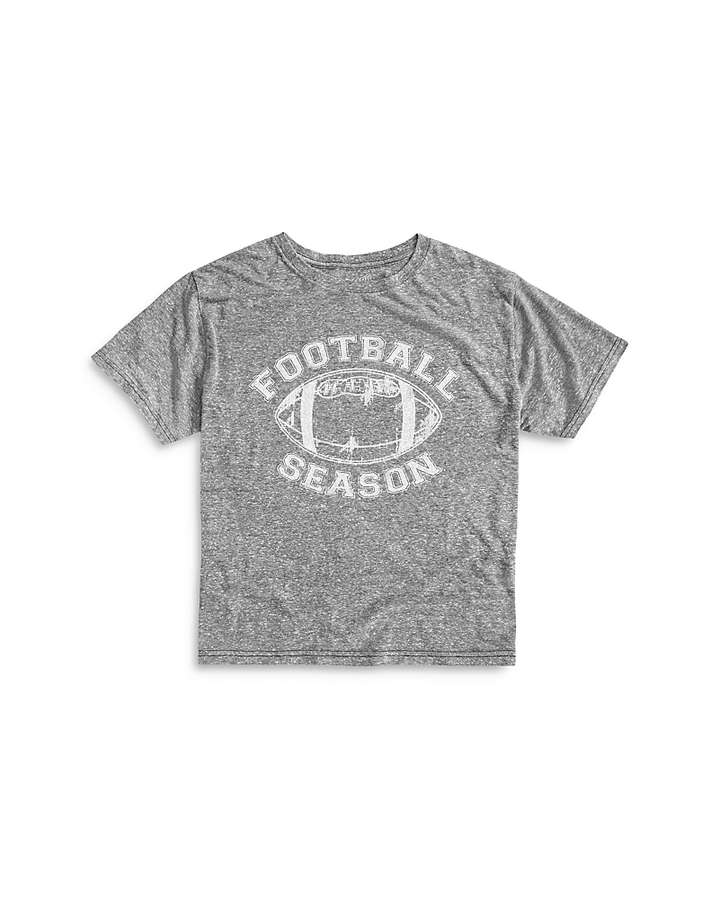 Retro Brand Boys' Football Season Tri Blend Crewneck Tee - Little Kid In Streaky Grey