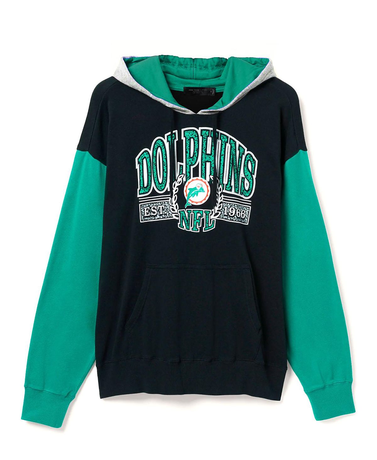 Junk Food Clothing Unisex Nfl Miami Dolphins Tri Color Block Hoodie