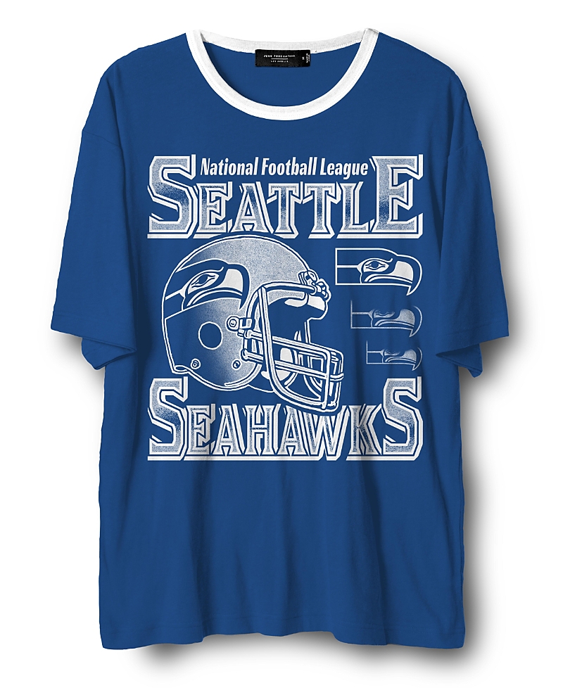 Junk Food Clothing Unisex Nfl Seattle Seahawks Oversized Ringer Tee