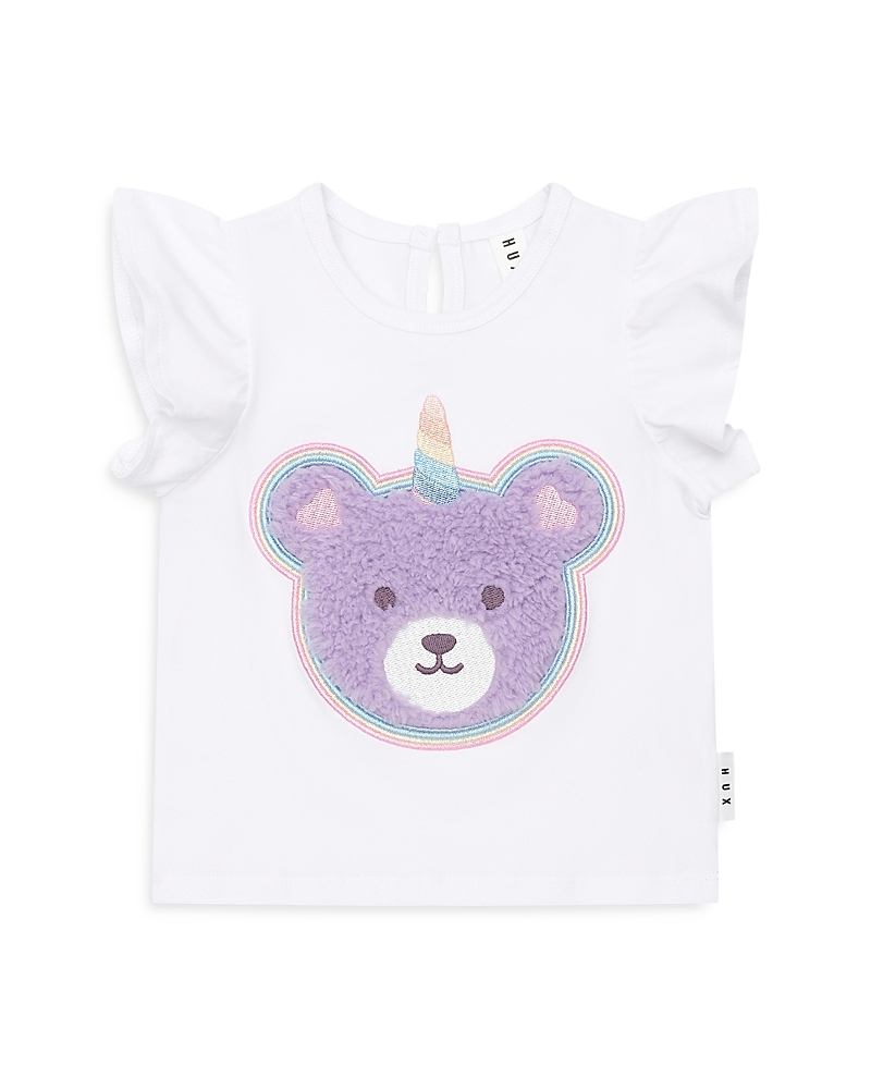 Huxbaby Girls' Unicorn Hux Frill Tee - Baby In White