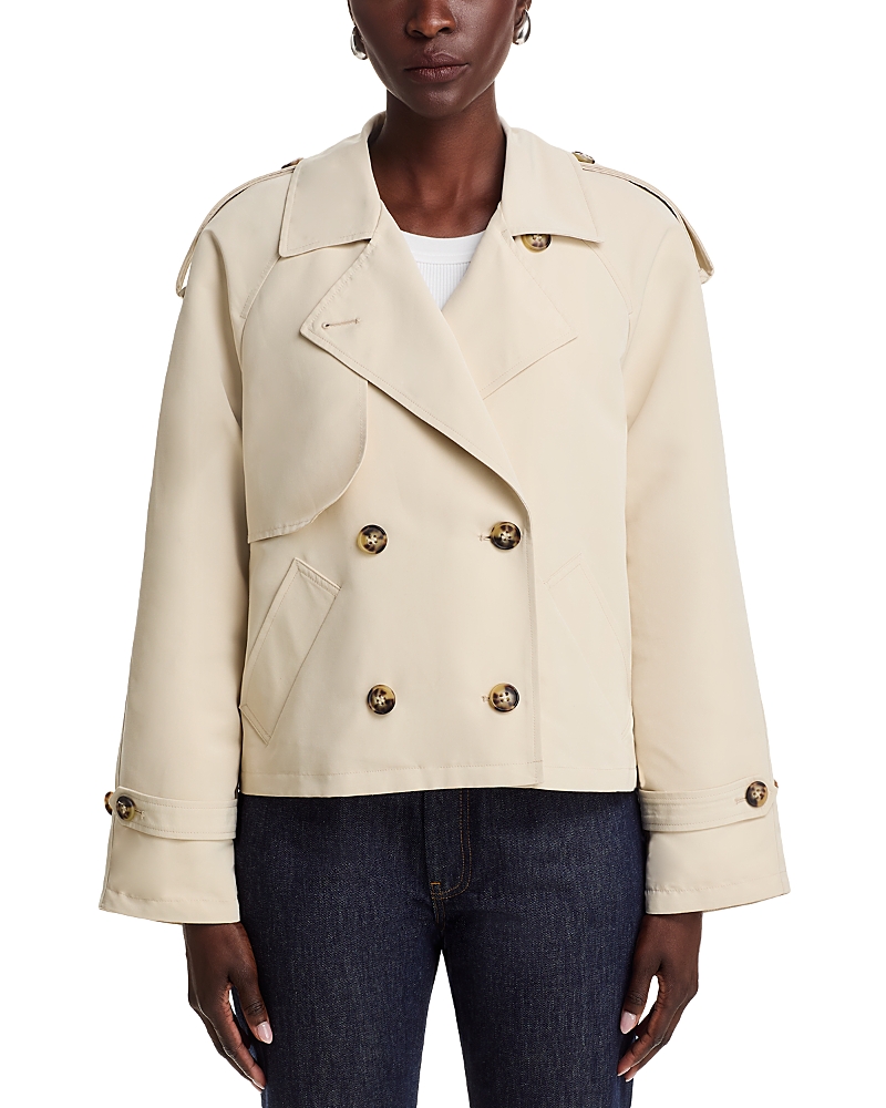Vero Moda Chloe Short Trench Jacket In Oatmeal