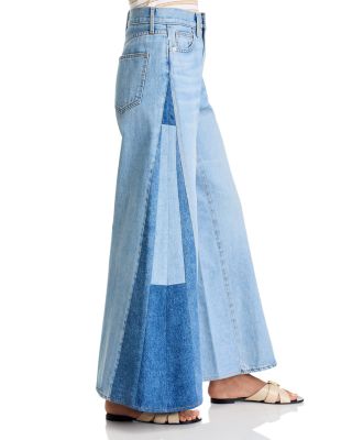 Vicki Pieced Wide Leg Jeans in Wanderer Undone