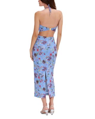 Lily Flower Halter Neck Dress