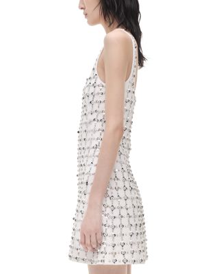 Ziva Metallic Floral Embellished Dress