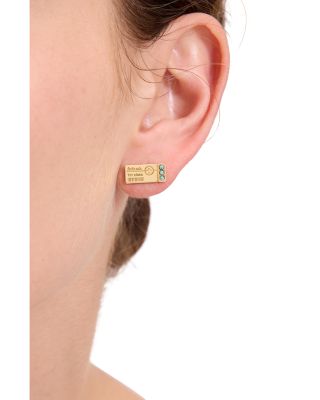 Ticket Stud Earrings