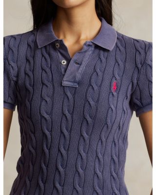 Cable Knit Polo Shirt