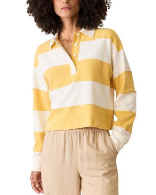 Marine Layer - Cropped Rugby Polo Top