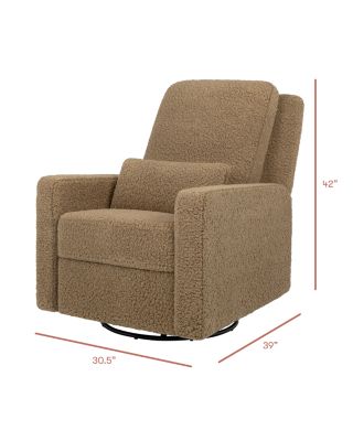 Sigi Recliner and Swivel Glider in Faux Shearling