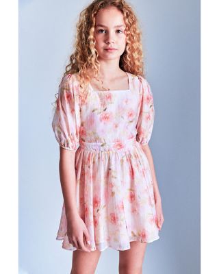 Girls' Margo Floral Fit & Flare Mini Dress - Little Kid, Big Kid