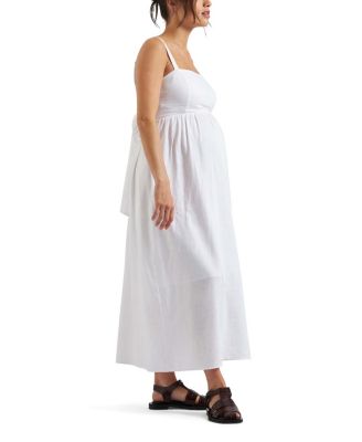 Simone Tie Back Linen Dress