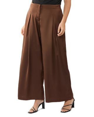 Plus Rakis Satin Wide Leg Pants
