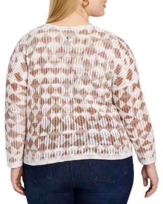 Plus Textured Diamond Sweater