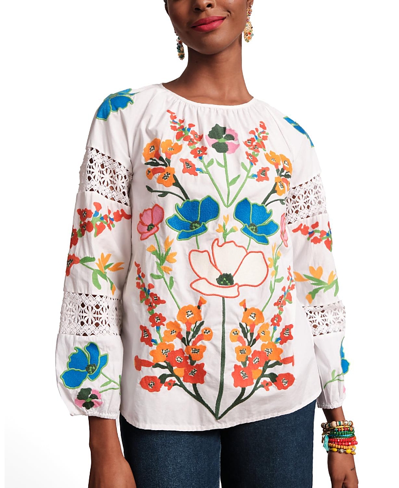 FRANCES VALENTINE SASKIA BOTANICAL BASH TOP