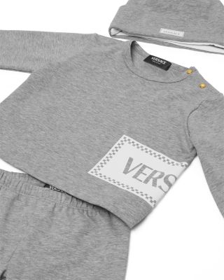 Unisex 3 Piece Gift Set, Hat, Melange Sweatshirt, Melange Sweatpants - Baby