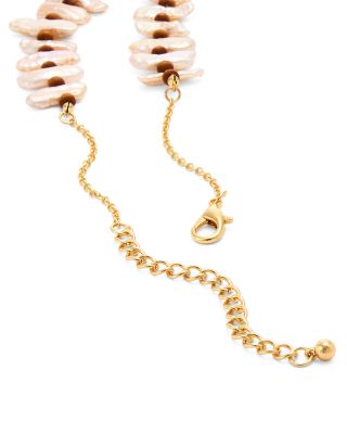 Shell & Cultured Freshwater Pearl Pendant Necklace in Gold Tone, 14"-17" - Exclusive