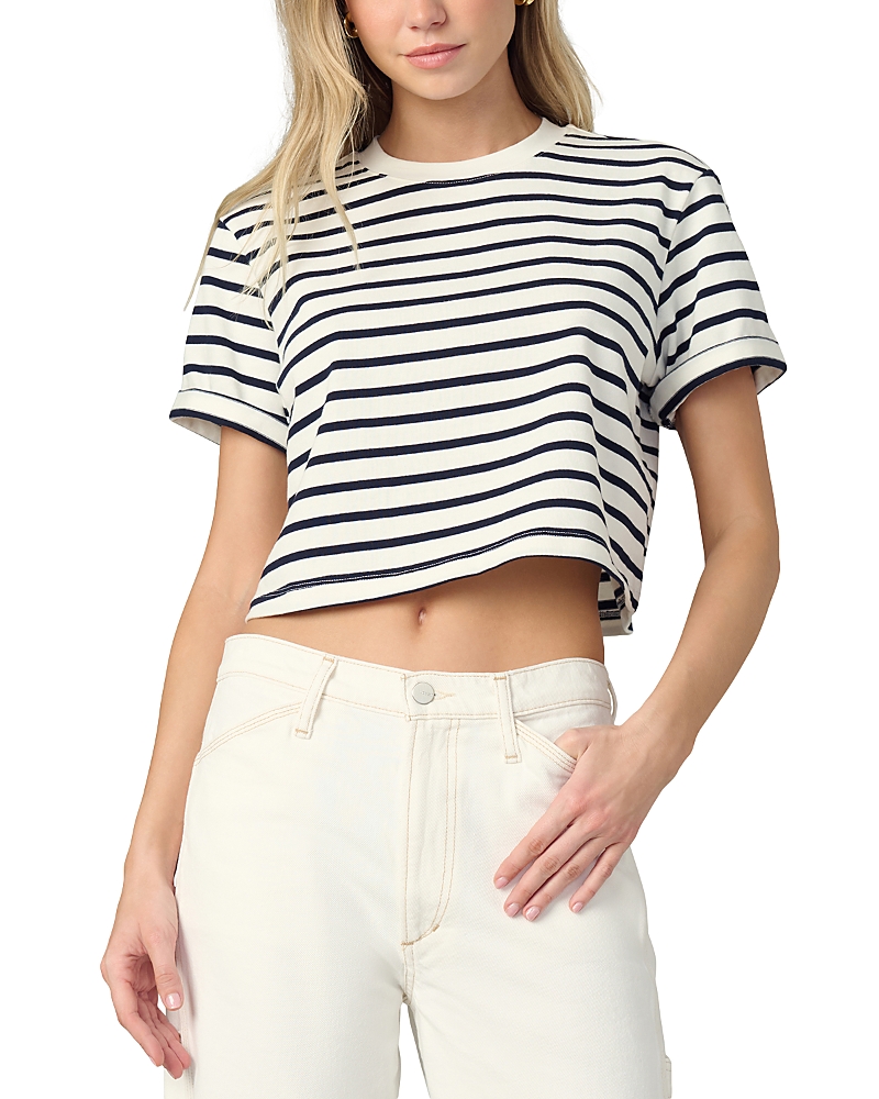 Shop Joe's Jeans The Boxy Tee In Milk/navy