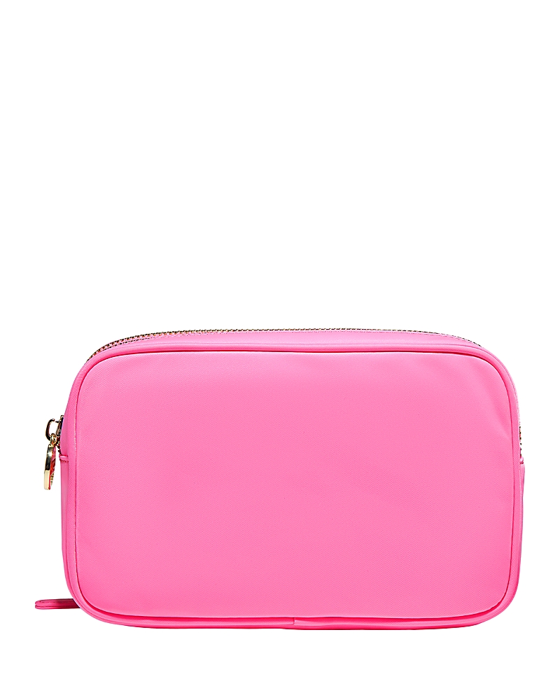 Shop Stoney Clover Lane Double Zip Pouch In Bubblegum