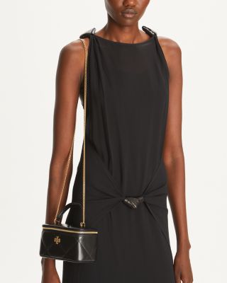 Kira Diamond Quilted Leather Vanity Bag