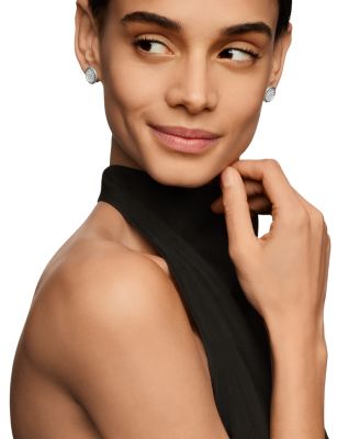 Sterling Silver DY Elements&reg; Diamond Cluster Stud Earrings