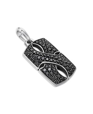 Sterling Silver Armory&reg; Tag with Pav&eacute; Black Diamonds