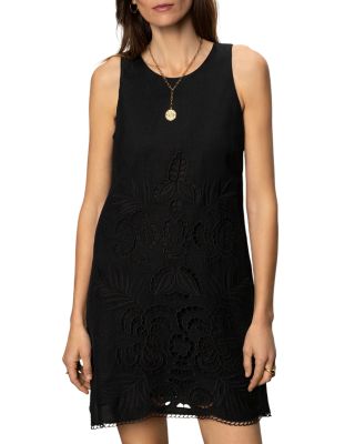 Embroidered Blooms Mini Dress