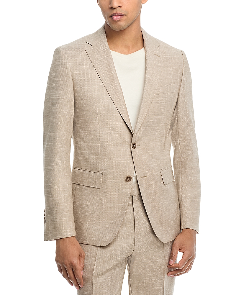 Hugo Boss Hutson Melange Slim Fit Suit Jacket In Light Beige