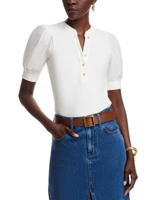 Single Thread - Puff Sleeve Henley Top