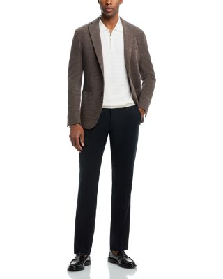 Chevron Stitch Quarter Zip Polo Sweater