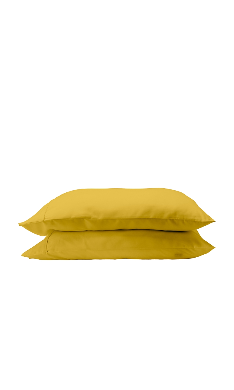 Ettitude Cleanbamboo Hemp Linen+ Pillowcase Set, Standard In Honey