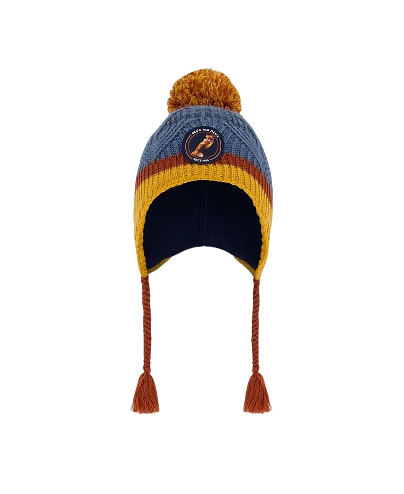 Deux Par Deux Boys' Peruvian Knit Hat - Baby In Gradient Stripes