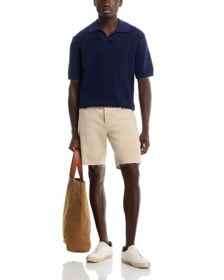 Relaxed Fit Raw Hem Shorts