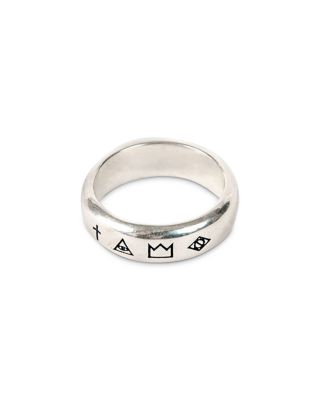 Sterling Silver 4 Symbols Ring