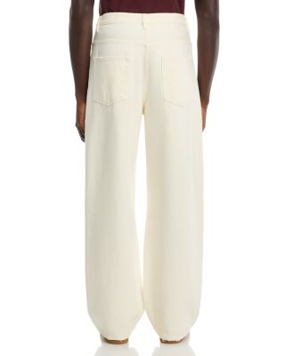 Baggy Fit Jeans in Off White Grind