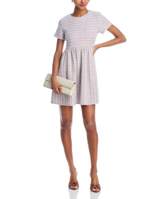 AQUA - Rainbow Tweed Dress - Exclusive