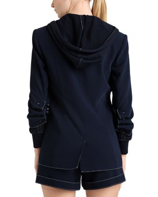 Khloe Topstitch Hooded Blazer