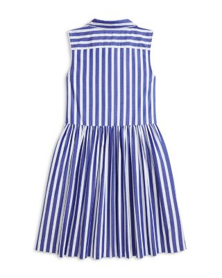 Girls' Striped Cotton Poplin Shirt Dress - Little Kid, Big Kid