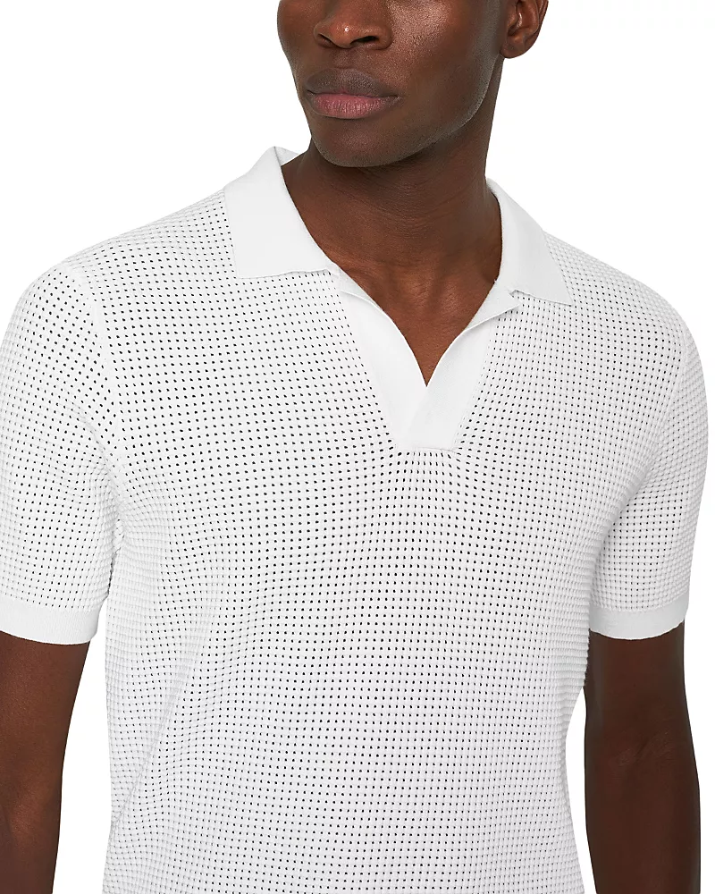 Orlebar Brown Roddy Waffle Knit Mesh Classic Fit Polo Shirt
