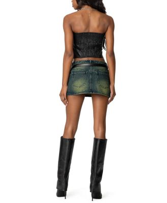 Riviere Washed Denim Mini Skirt