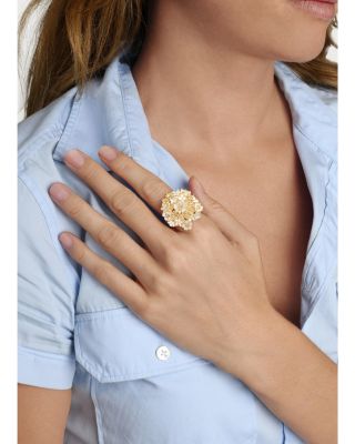 Bloom Gathered Cocktail Ring in 18K Gold Plated - Exclusive
