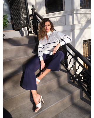 Striped Mixed Knit Sweater