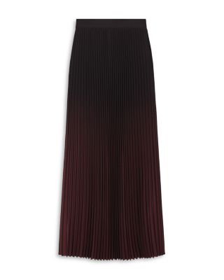 【REISS】Marlie プリーツマキシスカート バーガンディ/ブラック REISS Marlie Pleated Maxi Skirt | Bloomingdale's